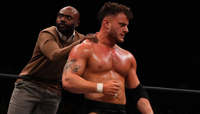 DmanGrog's tweet image. MJF nowhere to be seen during the FTR Hurt Syndicate brawl eh? It's The Firmacle!