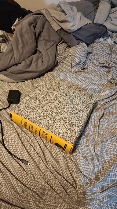 Loves..... We are so fucking back.... (For reference, I wore this mask when I was a Sophmore in highschool to band competitions as a meme circa 2013/2014, made it a tradition till I graduated .) (ALSO YES I AM AWARE MY ROOM IS A MESS, IM CLEANING)