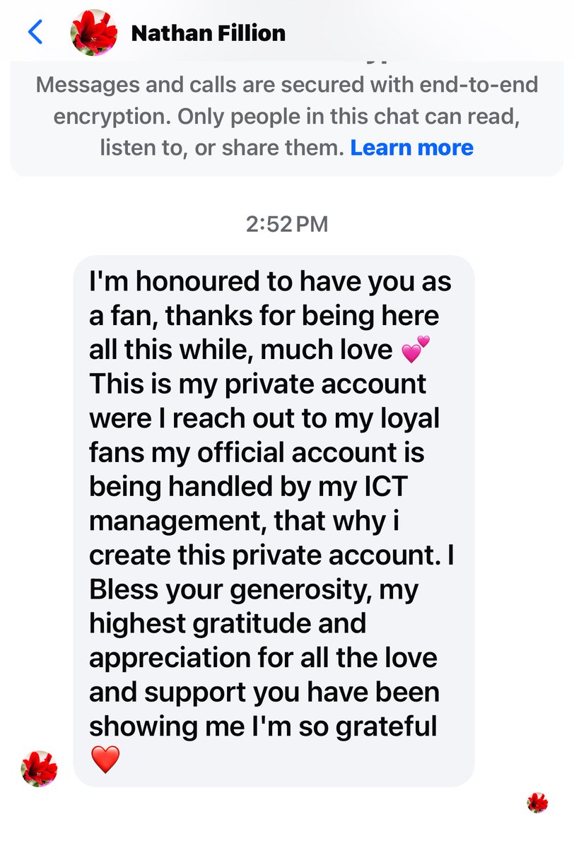 Oh look, Nathan Fillion messaged me. I reported and blocked this guy. Nice try dude, but I’m not that stupid.