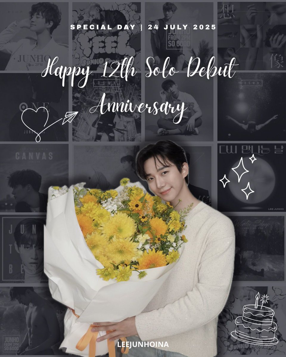 Happy 12th Solo Debut Anniversary Lee Junho!🥳💛

#이준호 #LEEJUNHO
#이준호솔로12주년축하해
#LEEJUNHO12THDAY