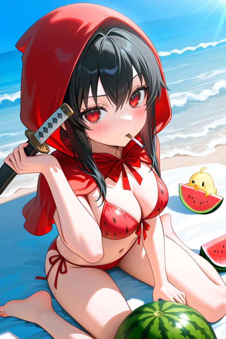 #割れなくてもいいよスイカ割り生成ゲーム
え？切り分けるんじゃなくて、割るの?

#Spellai #やさぐれ赤ずきん