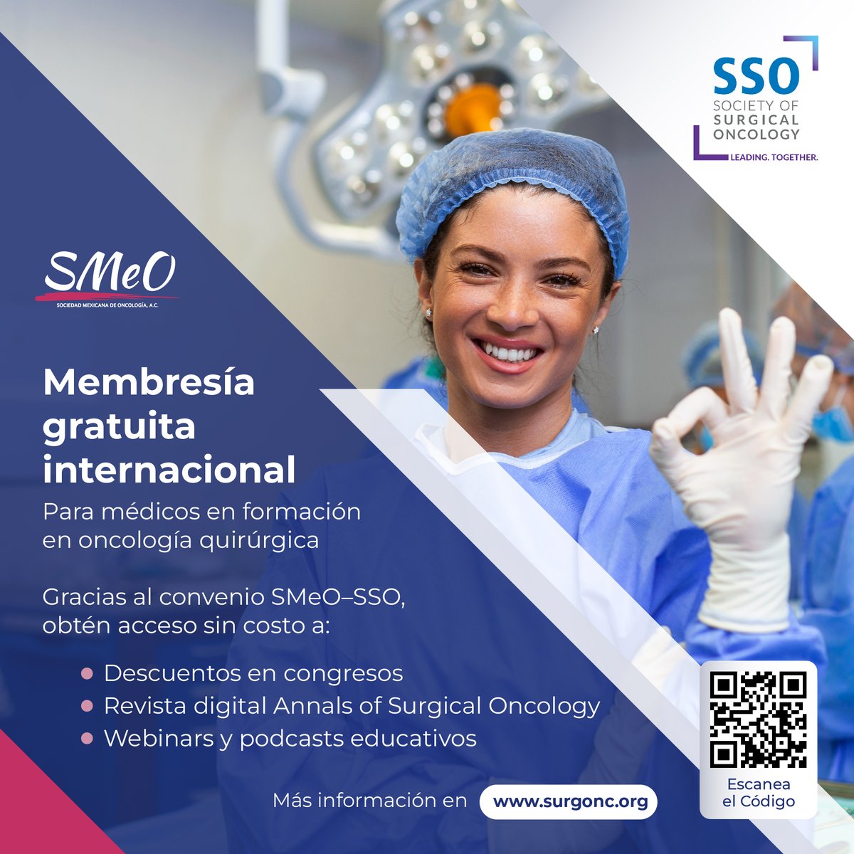Sociedad Mexicana de Oncología, A.C. (@smeomx) on Twitter photo 🚀 No solo estudies, proyéctate internacionalmente
¿Sabías que como médico en formación puedes pertenecer a la <a href="/SocSurgOnc/">Society of Surgical Oncology</a> sin pagar membresía?
Esto es posible gracias al convenio de colaboración con la Sociedad Mexicana de Oncología. 🚀 No solo estudies, proyéctate internacionalmente
¿Sabías que como médico en formación puedes pertenecer a la <a href="/SocSurgOnc/">Society of Surgical Oncology</a> sin pagar membresía?
Esto es posible gracias al convenio de colaboración con la Sociedad Mexicana de Oncología.