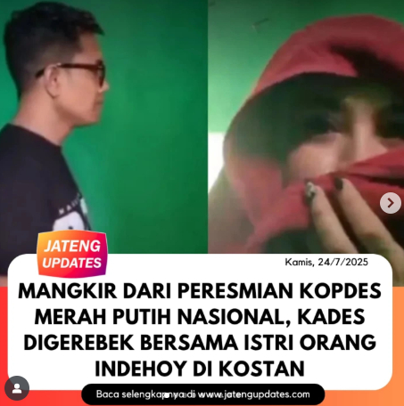 langsung PECAT saja bila terbukti, dah moral2 kayak gini isine cuman pingin kentu tok ae🤭🔨
Padahal ini acara Nasional, apalagi bila acara kecamatan.
Muhyidin alias Zidan (34), Kepala Desa Wonoagung, Kecamatan Karangtengah, tertangkap basah di dalam kamar kos bersama perempuan