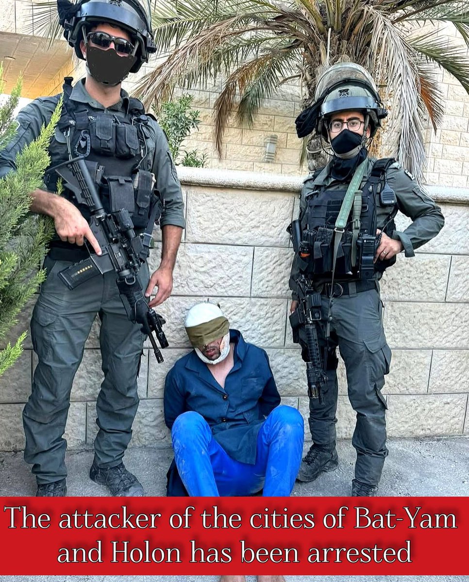 sabra_the's tweet image. In a coordinated effort, fighters from the border police, GSS, and 🇮🇱IDF apprehended the terrorist responsible for the recent attacks in Bat-Yam and Holon. 💪🏽👮🏻♂️💥
Via: Stand with Israel