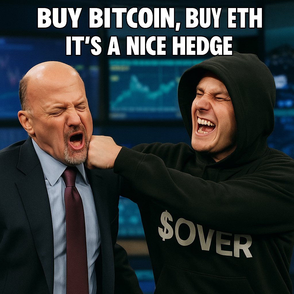 OvertokenSol's tweet photo. @AltcoinDaily Buy BTC, buy ETH— says the clown who called the top.
$OVER didn’t hedge.
$OVER handled it.

@moonshot @OvertokenSol 

7zfiX5qve7VVgW2jCcn1MRGpuAJvMdFgXNsBUCoLmoon

#OVER  #Moonshot #SolanaMemeCoins #CryptoViolence #BoomerBagholders #MemeCoinDominance #CramerCurse https://t.co/yF7iu08CQD