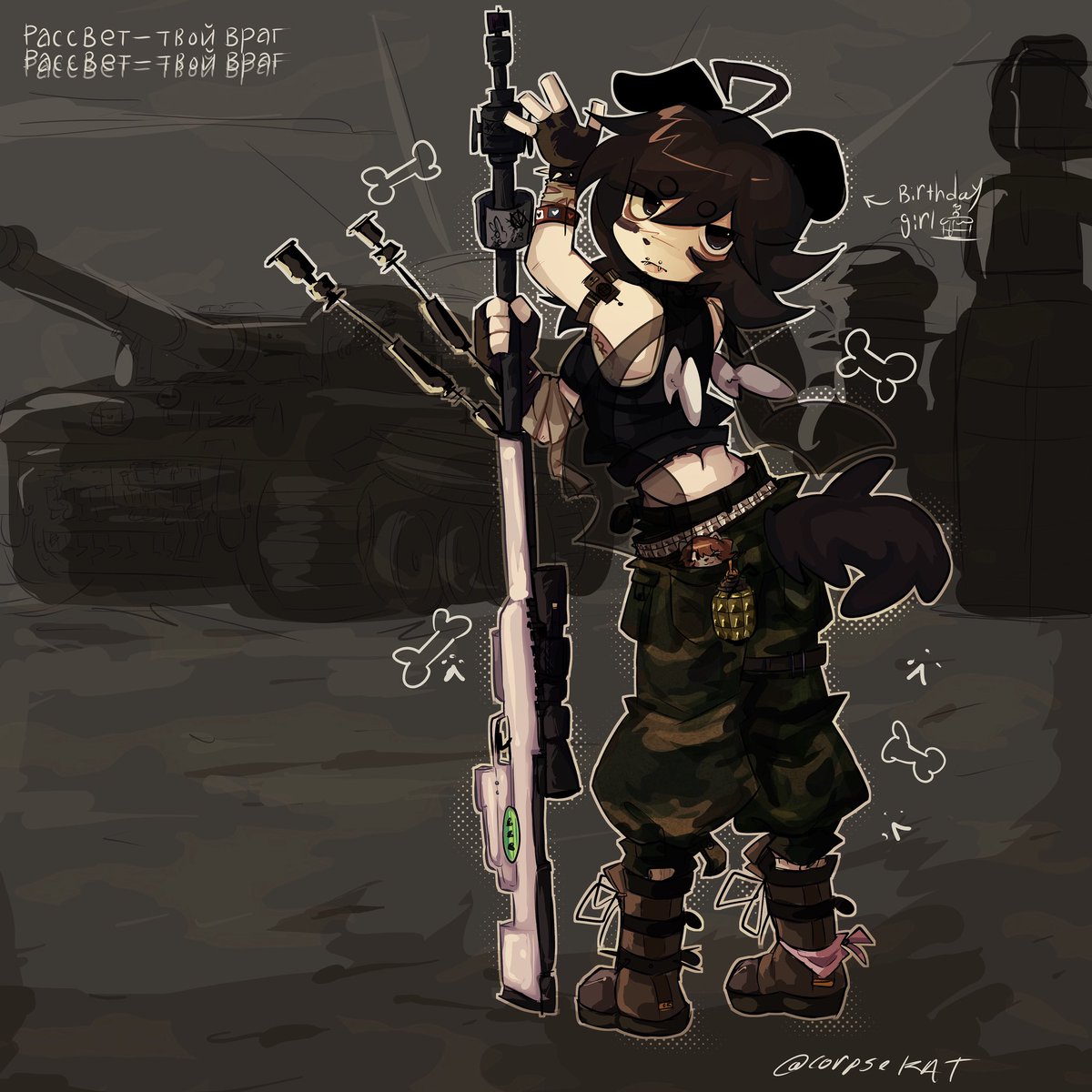 corpsekatt's tweet image. Thanks for almost 2k and all the birthday wishes it means a lot. I will make a different art when I get home cuz I know you guys like cute stuff 🩷