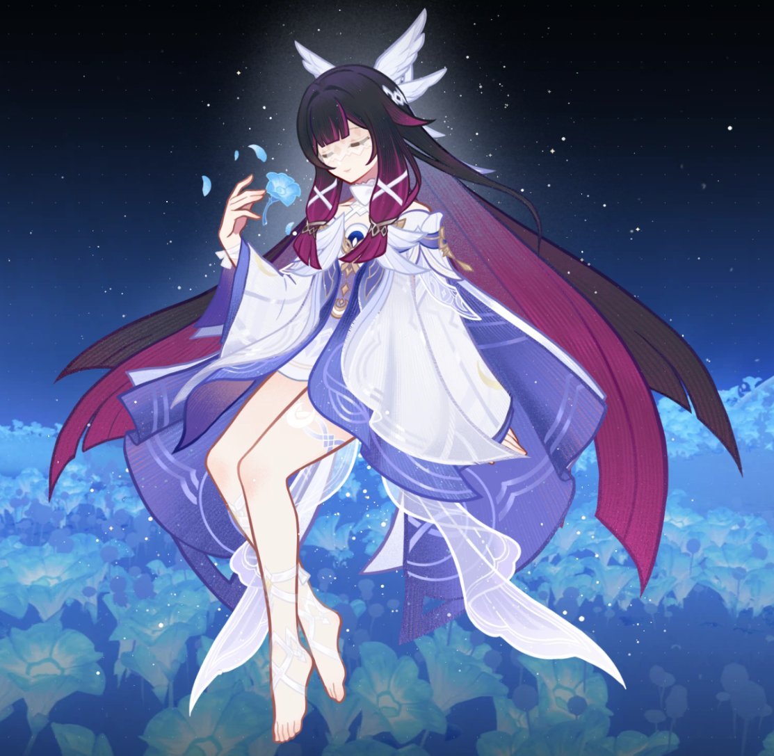 focafurina's tweet image. just realized columbina is literally the moon lesbian flag