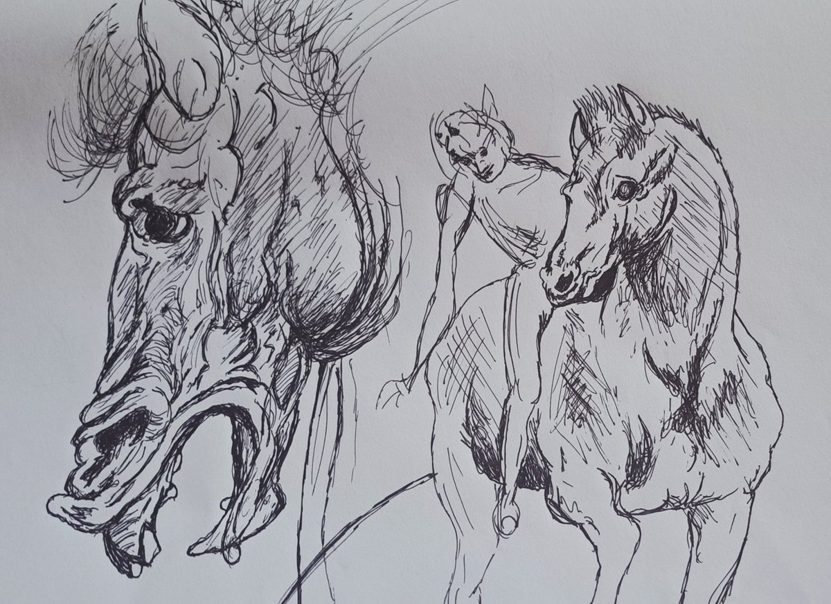 During coffee doing classical art based sketches for practice