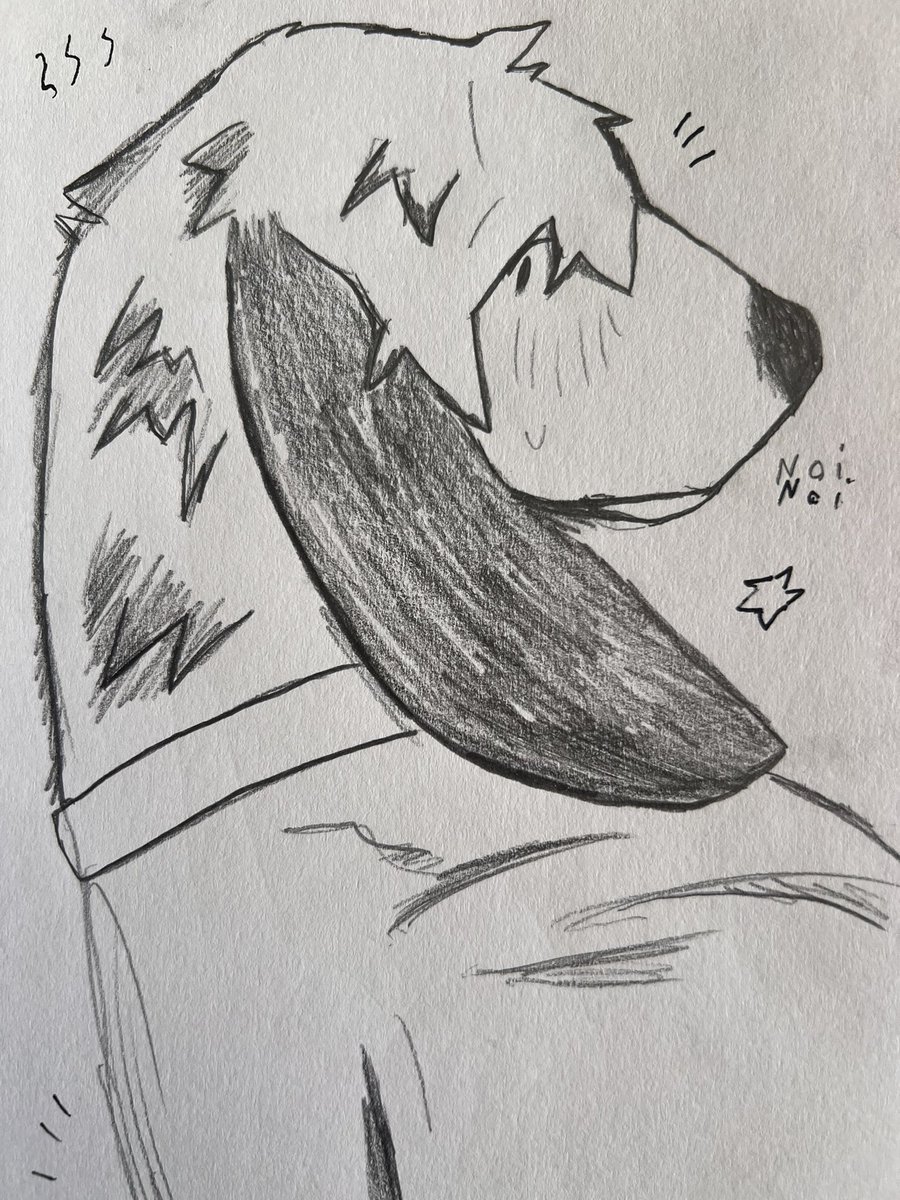 1Posher's tweet image. doodle of noi again but with pencil
(I will draw Joseph next don’t worry)