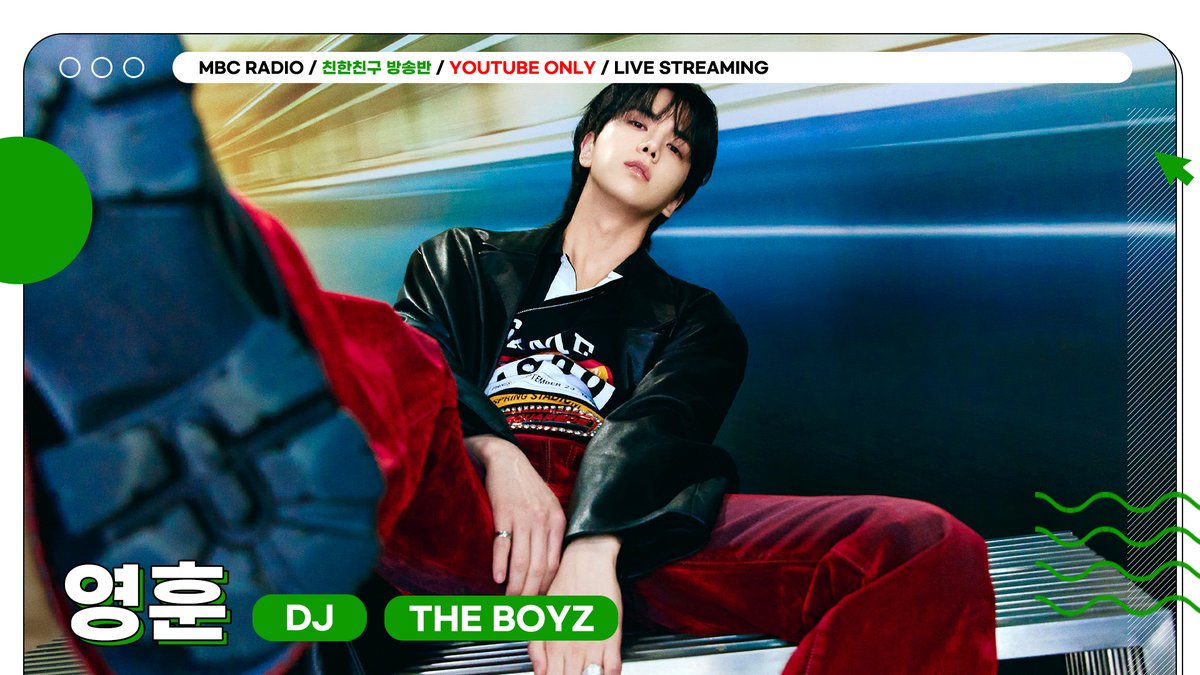 radiombc's tweet image. 🟢MBC RADIO LIVE STREAMING
친한친구 방송반
WITH #더보이즈 #영훈 *Youtube Only
7/25(FRI) 8PM(KST)
#THEBOYZ #YOUNGHOON will appear on MBC RADIO Live Streaming!
🔗youtu.be/Av34nj-vDLM
@THEBOYZ_officl
#친한친구방송반 #친한친구 #친친방 #MBCRADIO