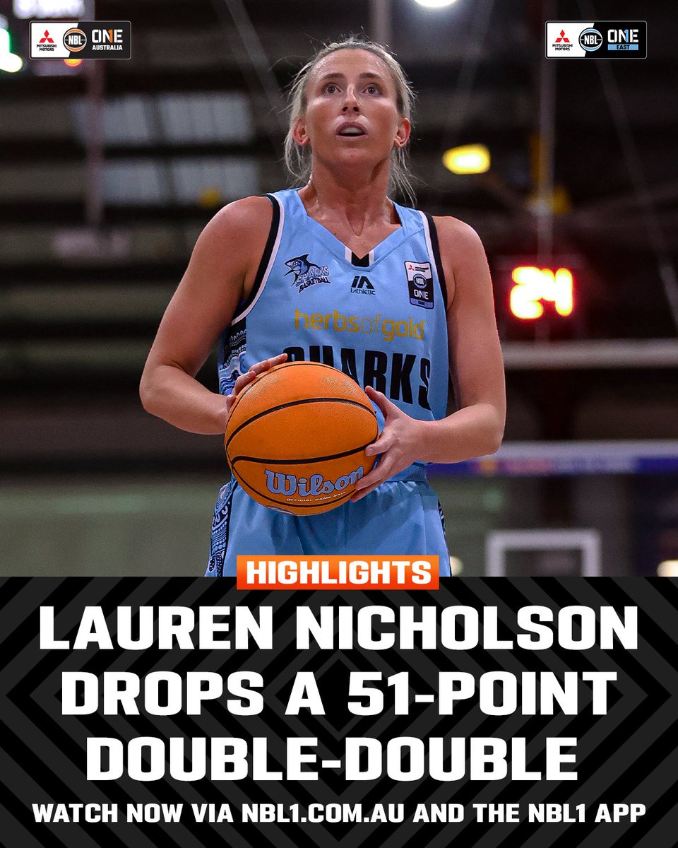 NBL1's tweet image. ICYMI: Lauren Nicholson went OFF on the weekend πͺ
Click the π to check out the highlights: nbl1.com.au/news/watch-lauβ¦