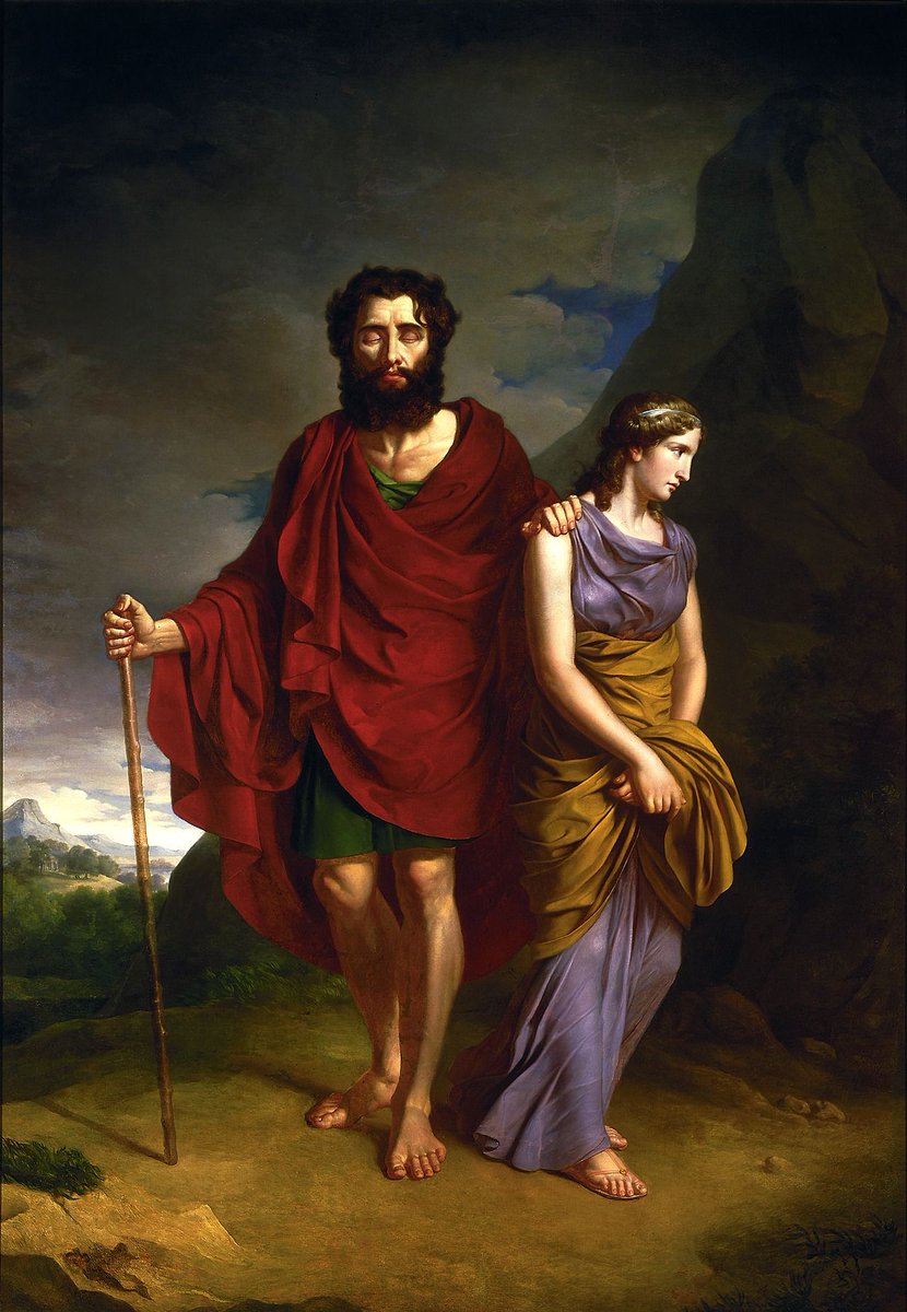 TuttReal's tweet image. Antigone is already a form of the confusion of generations: she is wiser and as such older than her elder Creon. But she has also lost her bearings: in addition to the fact her father is not just anybody but Oedipus who gouged out his eyes, for whom she is his 'walking stick'.…