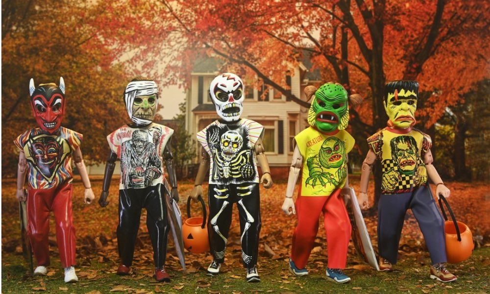 JesseWittenrich's tweet image. The NECA Ben Cooper costume action figures, but it's the Decepticons-Pack kid.