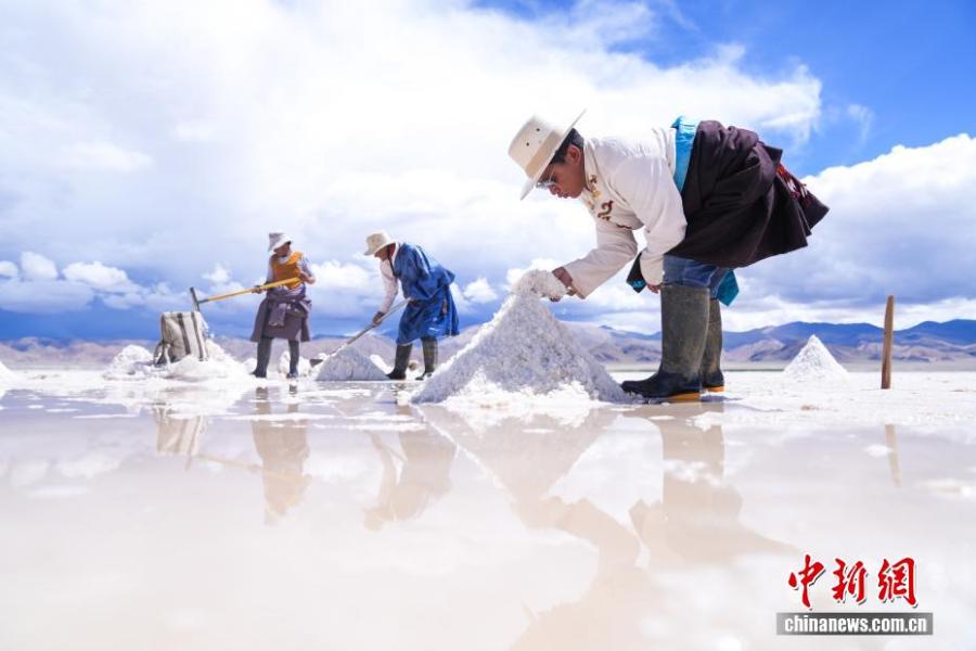 Echinanews's tweet image. Aerial photos taken on July 20, 2025 shows Yanhu Township, Geji County, Ali Prefecture, #Xizang Autonomous Region.
The Yanhu Township is one of the key nodes of the ancient Salt Sheep Road which dates back to over 1,000 years. In recent years, the establishment of crude salt…