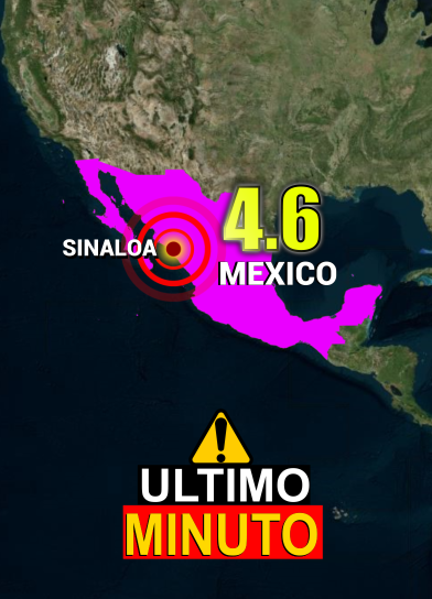 AlertaMundialUH's tweet photo. Un sismo de magnitud 4.6 sacudió la región de Sinaloa, México, a las 21:12 del 23 de julio de 2025. El epicentro se localizó a 6 km al noroeste de Culiacán, con una profundidad de apenas 5 km. 

#Sismo #México #Sinaloa #Culiacán #Terremoto #AlertaSísmica #ÚltimaHora https://t.co/jGXo8xjLq5