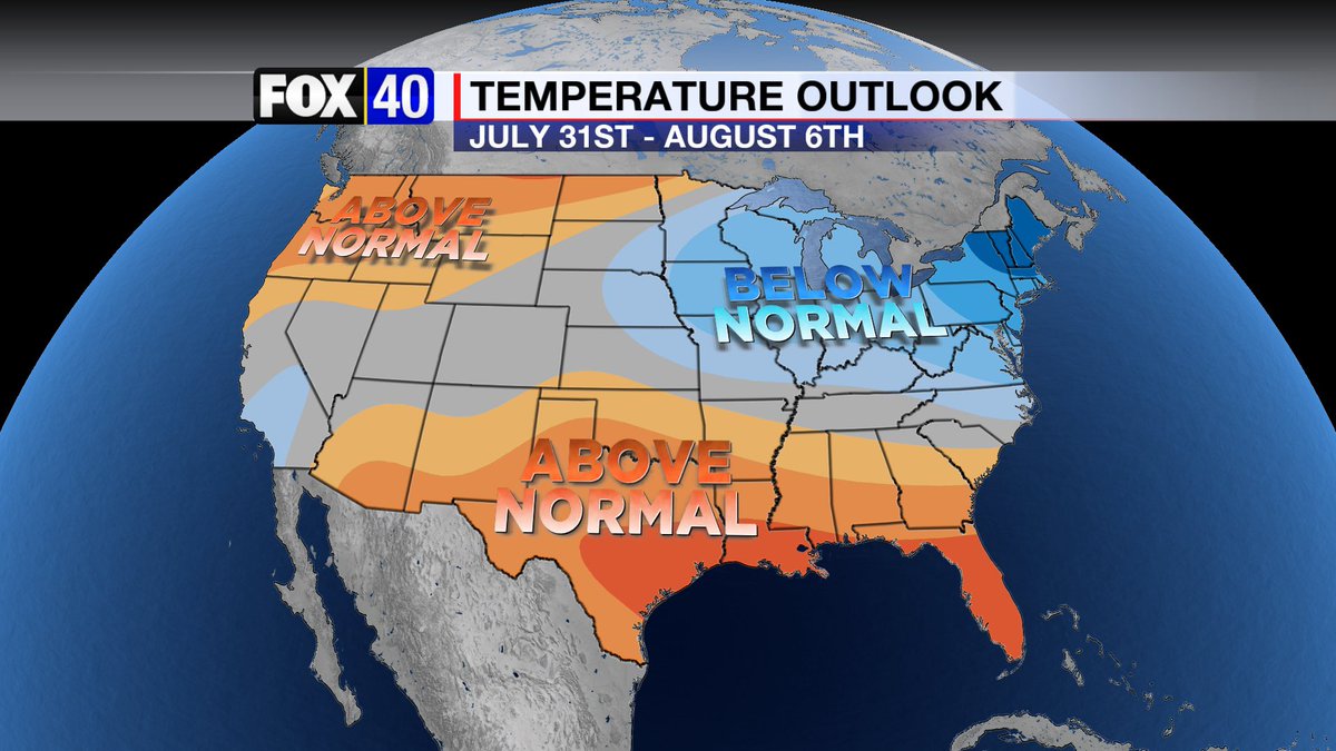 mark_tarello's tweet image. COOLER WEATHER AHEAD: While the focus is for high heat this Thursday, the outlook hints at below normal temperatures between July 31st & August 6th in the northeast!