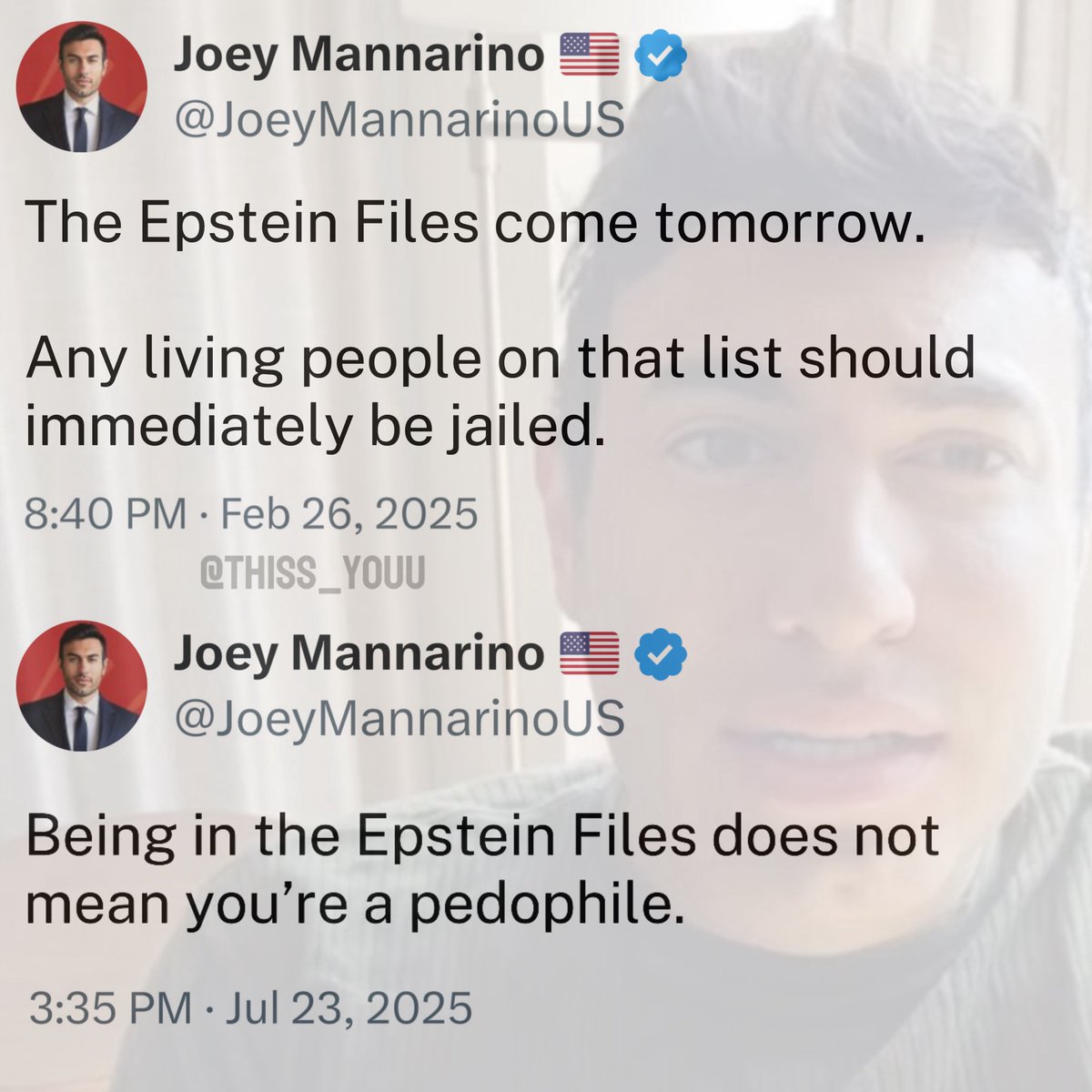 Phrozensolid06's tweet image. See how the MAGAts switch up when their orange cult Gawd is implicated?!?!? The flight logs are already public knowledge. So, it's not the logs Trump is trying to hide. They're all clowns.
#ReleaseEpsteinFiles