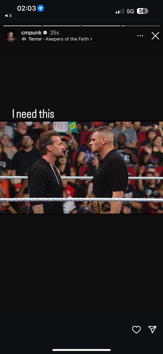 CMPunkStories's tweet image. CM Punk shares a photo facing off with his opponent for the World Heavyweight Championship at #Summerslam, Gunther.
“I need this”
23rd July 2025