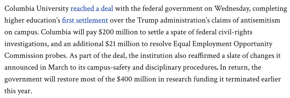 BryanAlexander's tweet image. Columbia makes a deal with Trump: