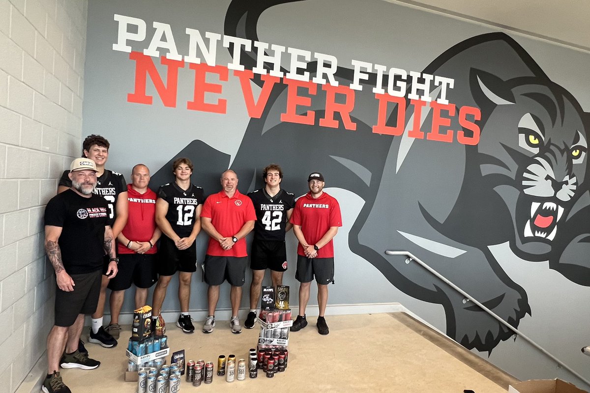 PantherFBBoost's tweet image. Excited to have Black Rifle supporting us again this year!  They keep our coaches as fired up as our players! #Blackriflecoffee @Blackriflecoffee. Go get a cup ‘o joe today!