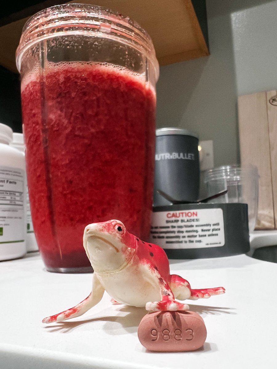 RickGuasco's tweet image. A smoothie—cherries, orange, pear, mint & ginger—to go with my #HIV medication. My sister got me this Ninja Bullet 7 years ago, just before I began chemotherapy and radiation treatment that summer. I often make smoothies now with random fruit combinations. This one was delicious.