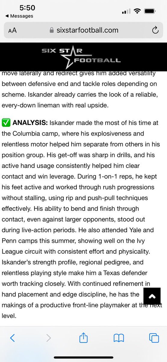 DanielIskander0's tweet image. Thank you @sixstarfootball for the exposure! @JHSWarriors_FB