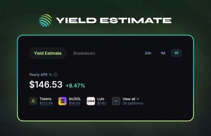 Jupiter Portfolio Yield Estimate Interface