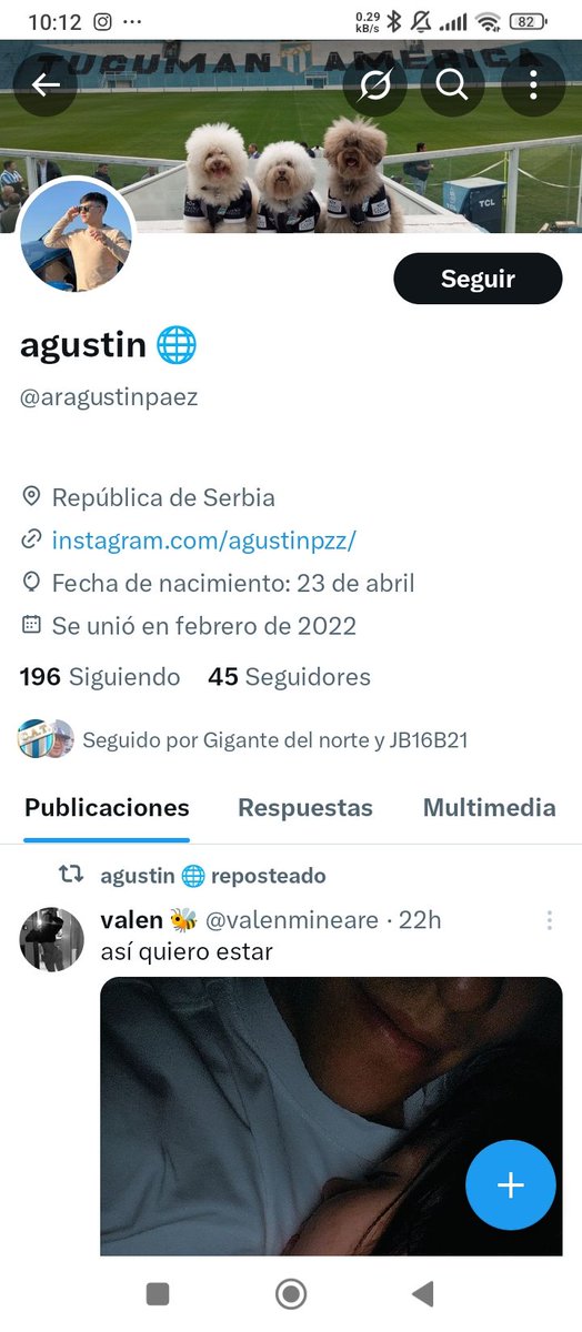 Gente de esta red social necesito su ayuda pueden ir a esta cuenta y dejarle un saludito a este choro que me robó la foto de mis perros y no la quiere sacar según el porque está en una red social publica . El tema es que es la foto que tengo en mi perfil. Ayúdenme porfis