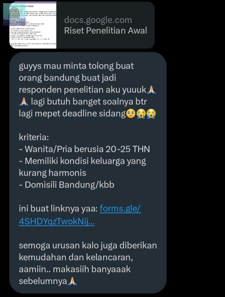 tanyakanrl's tweet image. π titipan, yukk dicari responden orang bandung, nanti link nya di taro reply yaa