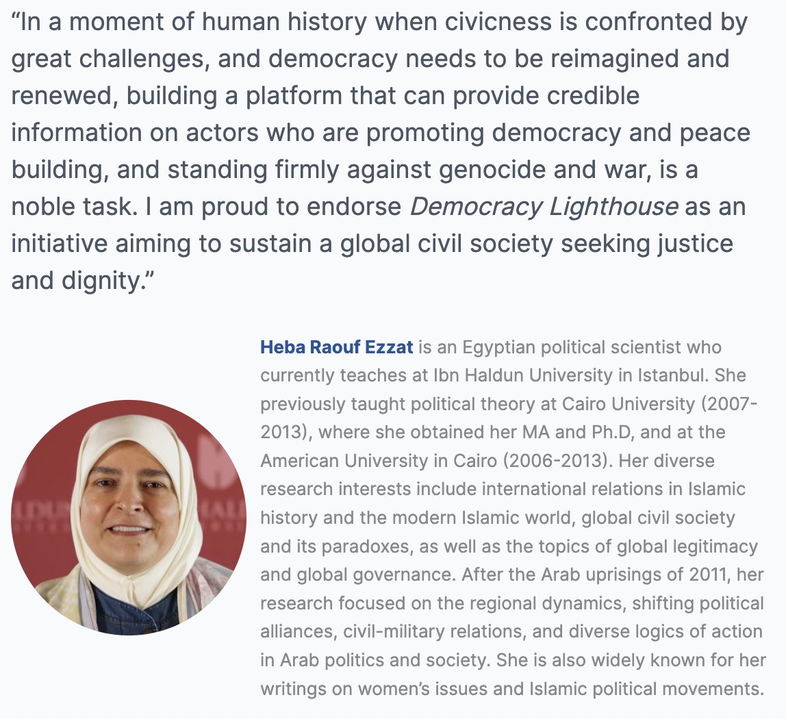 DemoLighthouse's tweet image. &apos;Democracy Lighthouse strives to be a rich depository of global information about the many scholars and hundreds of organisations and networks engaged in reimagining, advocating and researching the past, present and future of democracy&apos;. 

Below are some endorsements of our work.
