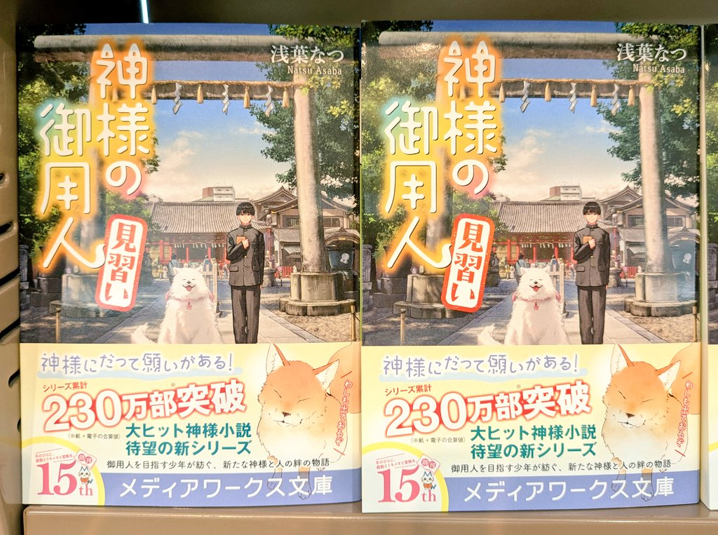 3fchuuouTamusho's tweet image. 【#神様の御用人 #見習い】
#浅場なつ 先生の大人気シリーズ、最新巻本日発売です〜🐺✨
今回から新シリーズスタート!
青藍&桜士朗、新たな御用人コンビの誕生に、目が離せません♪
#くろのくろ 先生
#高橋郁子 先生
#メディアワークス
#KADOKAWA