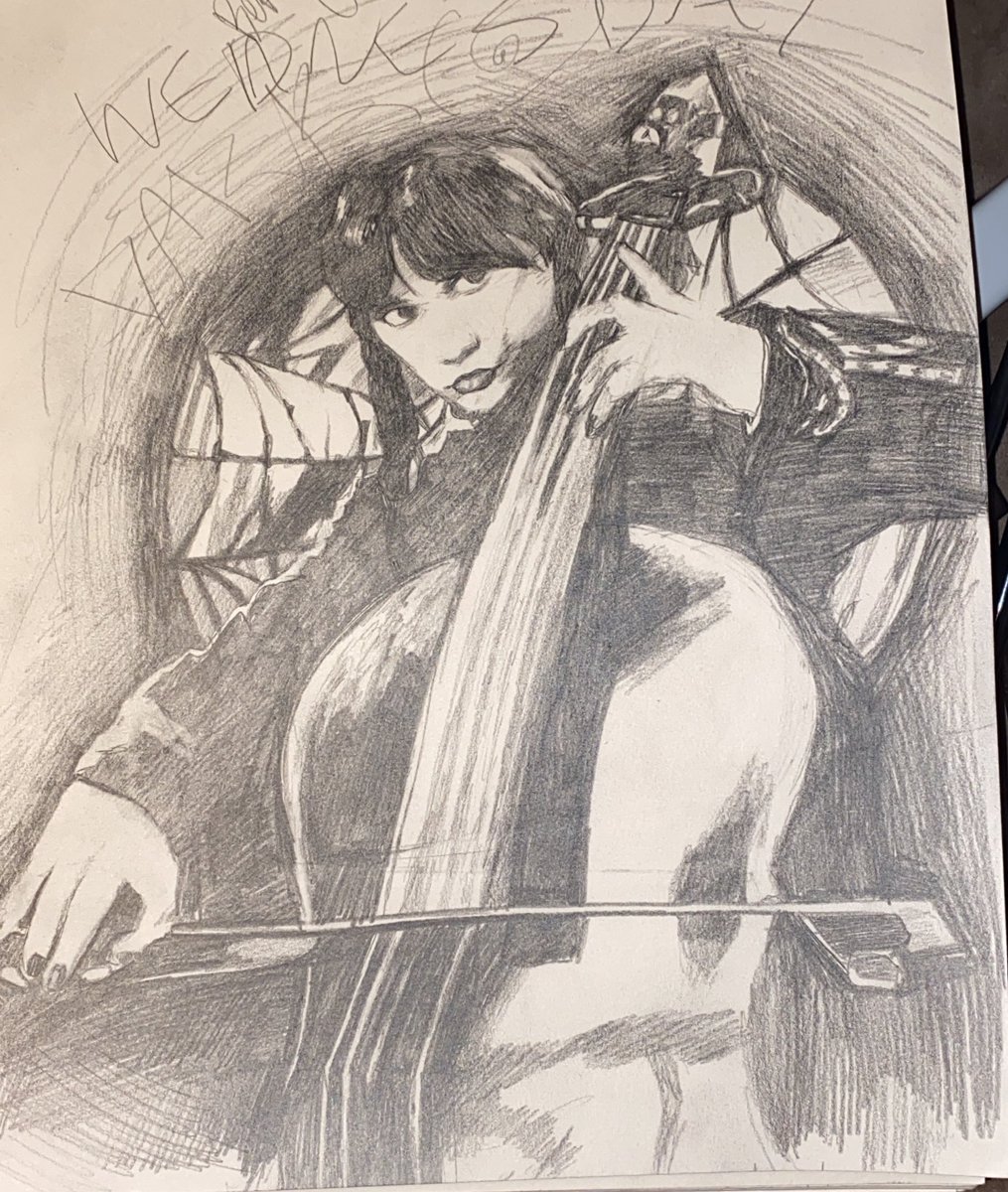 darkishalfcrazy's tweet image. NEW DRAWING #wednesdaynetflix