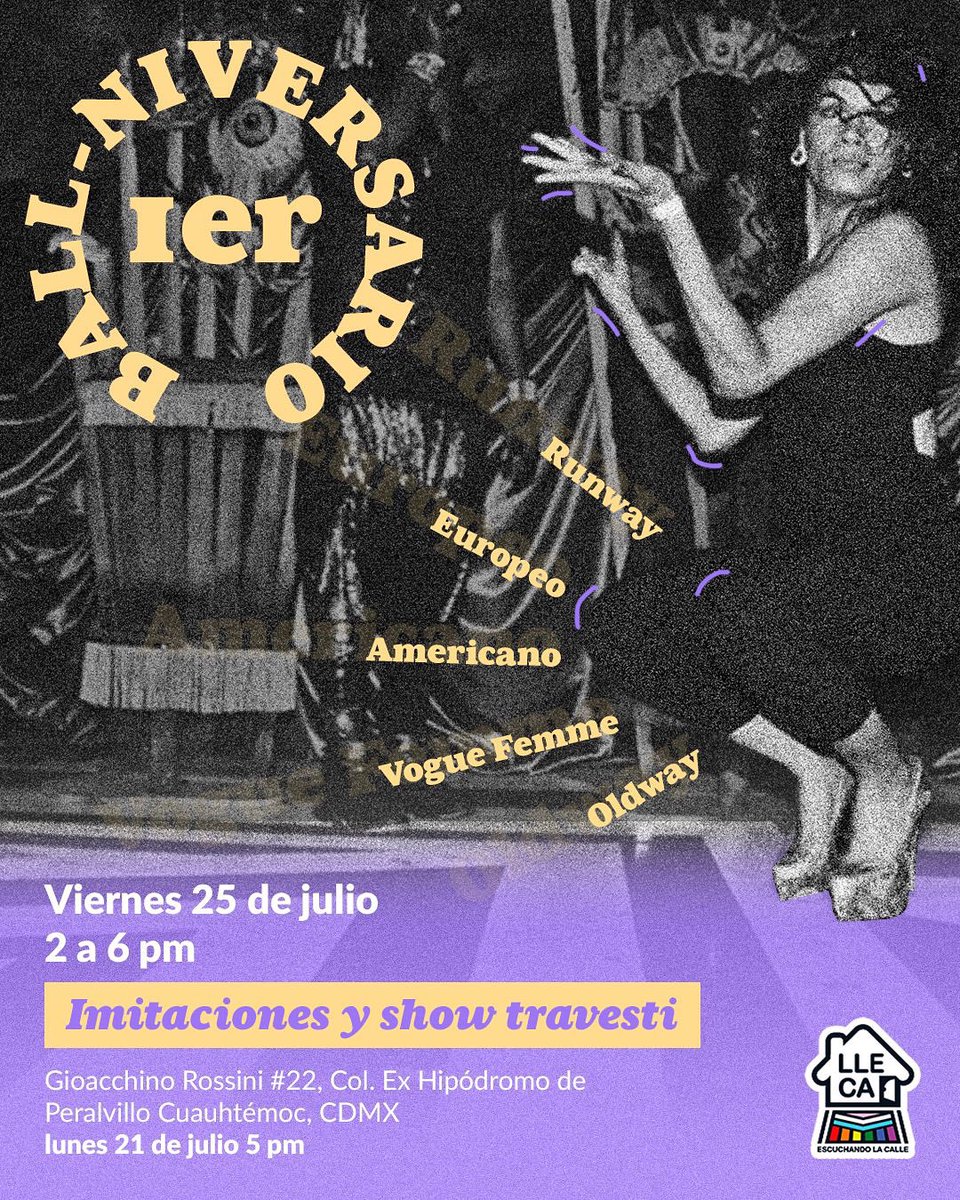 lleca_org's tweet image. Te invitamos a celebrar con nosoTRANS el primer aniversario de nuestro comedor comunitario. 🥰
Habrá comida, pastel, show de chava travesti, mini ball y un montón de trucos. 💋
Este viernes a partir de las 2 hasta las 6 pm, en Gioaccino Rossini 22, Ex Hipodromo de Peralvillo.