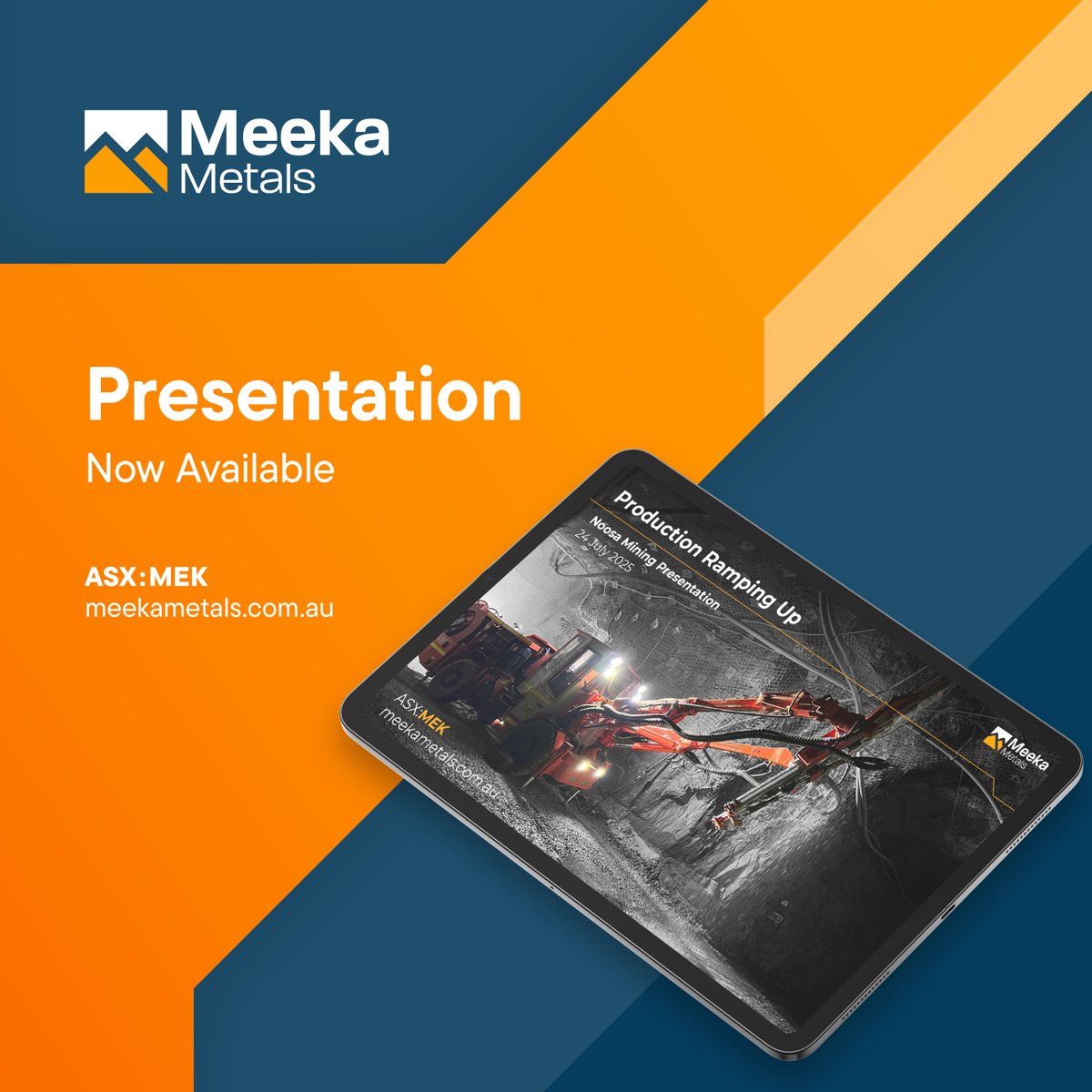 #ASXNews

$MEK.AX is pleased to share its latest presentation for the Noosa Mining Investor Conference this week.

View Presentation: loom.ly/dn9GsY8 

#MeekaMetals #MEK #ASX #Gold #WAMining