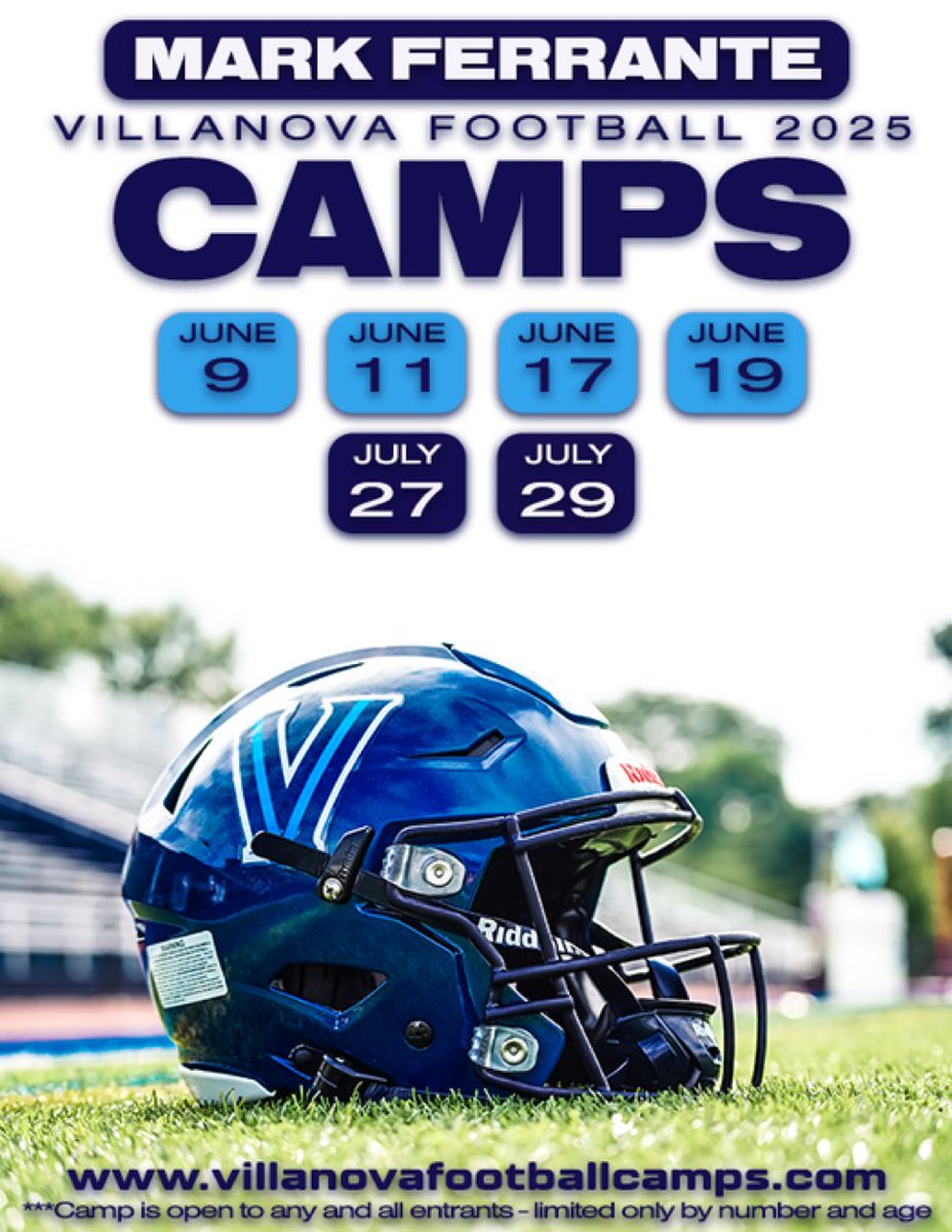 SamH2528's tweet image. Final camps next week. Don’t miss out.
Specialist camp July 27
villanovafootballcamps.totalcamps.com/shop/EVENT