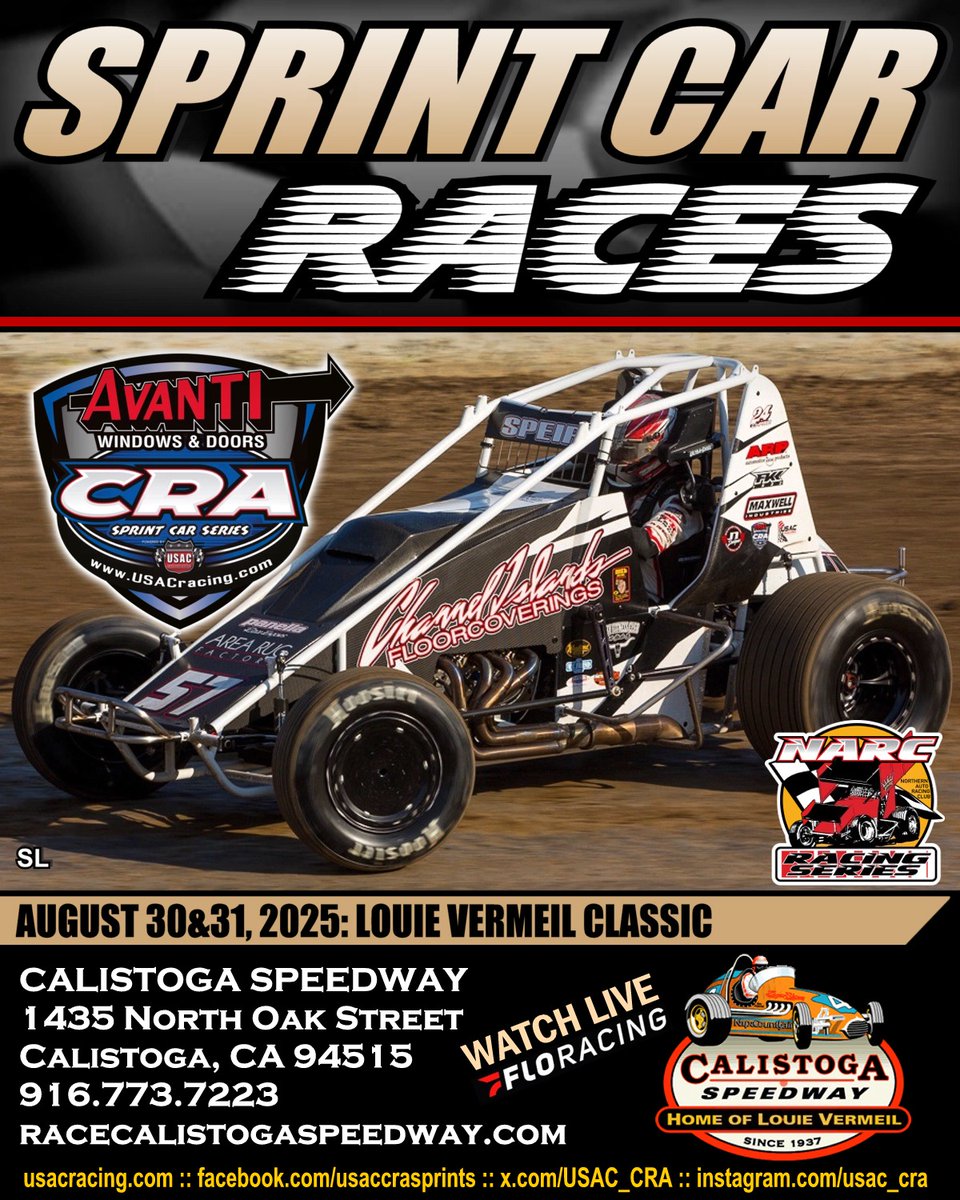 Connor Speir of Fillmore, California is the 32nd USAC/CRA entry for the "14th Louie Vermeil Classic Presented By Quick Change Liquid Energy Drink” on August 30th and 31st at Calistoga Speedway. The rookie contender will pilot the Keith Speir #57S. Photo by Steve Lafond.