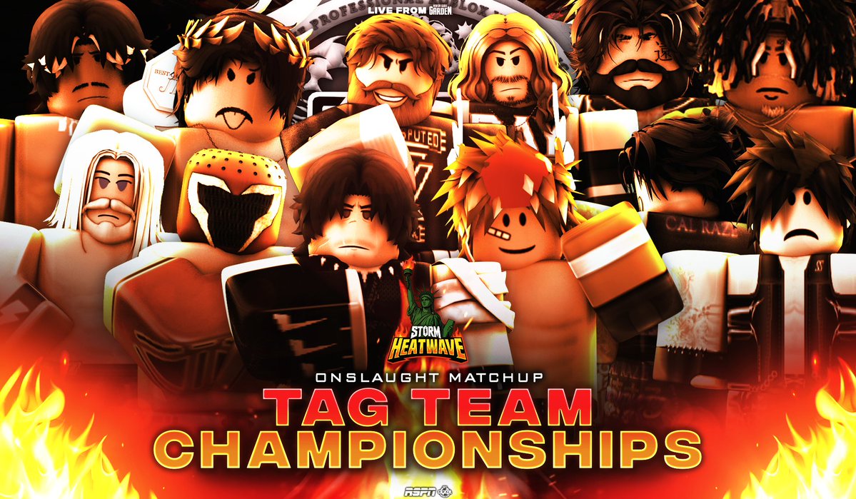 TAG TEAM CHAMPIONSHIPS 🔥

The CHAMPS, <a href="/Mischief_RW/">Mischief</a> &amp; <a href="/zorizoffjuice/">zoriz</a> will be put to the ULTIMATE TEST as they defend in an ONSLAUGHT against FIVE other worthy teams..

Who will prevail?

#OPRWSTORM2025 #STORMHEATWAVE