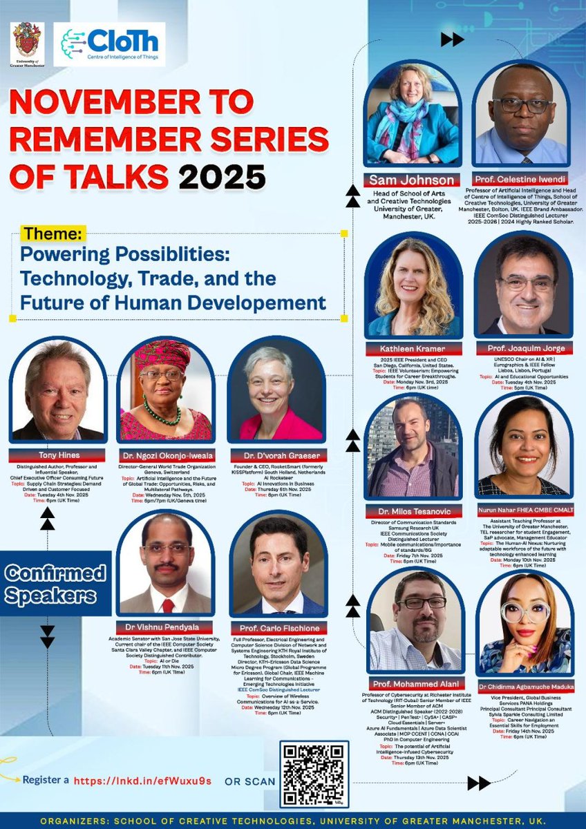 🌍 IEEE Computer Society is a global platform for exchanging ideas that shape the future of computing.

I’m honored to be featured among leading voices in technology, trade, and innovation in this upcoming event hosted by the University of Greater Manchester.

Events like these