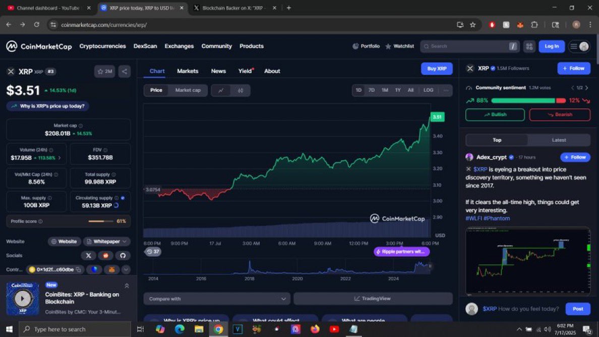 TheCSCcrypto_'s tweet image. discovery for $xrp here we come! This is the year we all get fucking rich together!!!