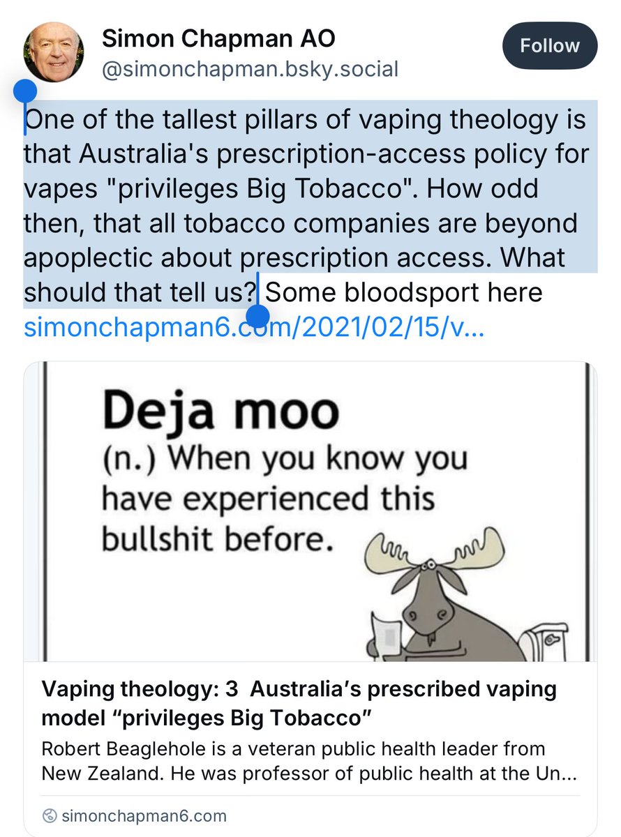 Algore09algor's tweet image. Simon, what it tells us is that the prescription model is a dysfunctional mess not some noble act of resistance against Big Tobacco.
Of course the tobacco companies hate it so does everyone else, including doctors, pharmacists, public health experts, adult vapers, and smoking…