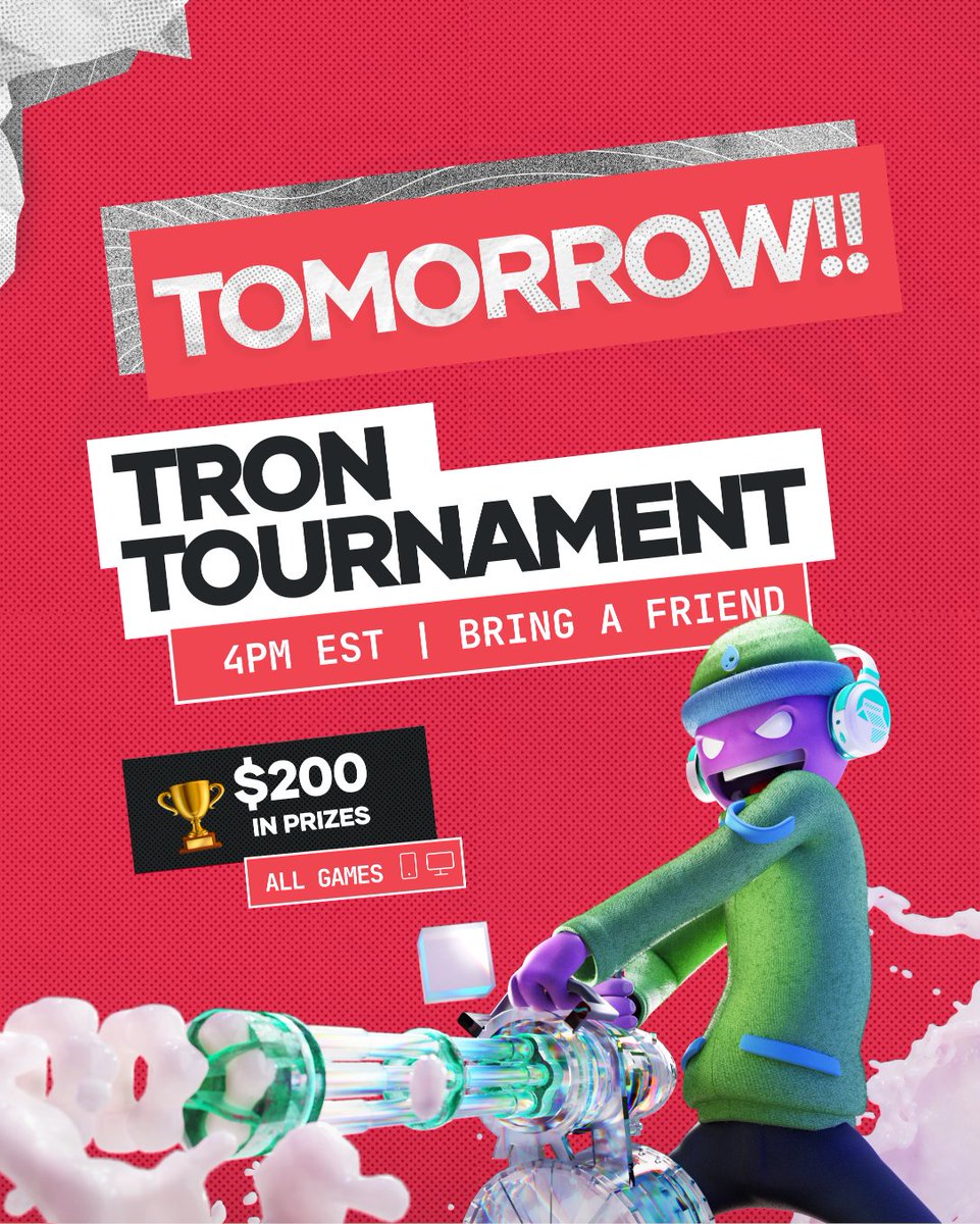 ScoreMilk's tweet image. Tomorrow’s the day!
The TRX Tournament on Score Milk — where reflexes matter and rewards are real.
Join the competition, play hard, and earn your share in TRX.💰
Game on.
#ScoreMilk #TRX #Web3Tournament @trondao