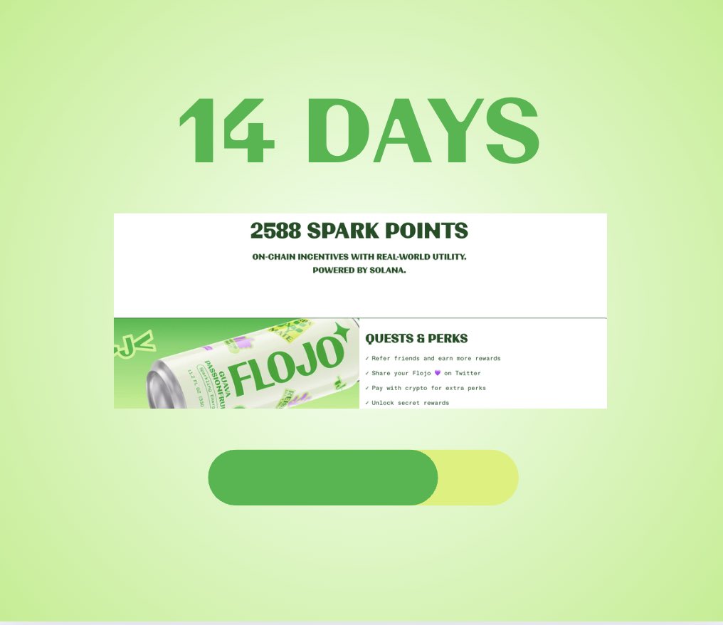 DrinkFlojo's tweet image. Shoutout to the early believers who've been here since day 1. You get it. You saw the vision. 14 days left for others to catch up.