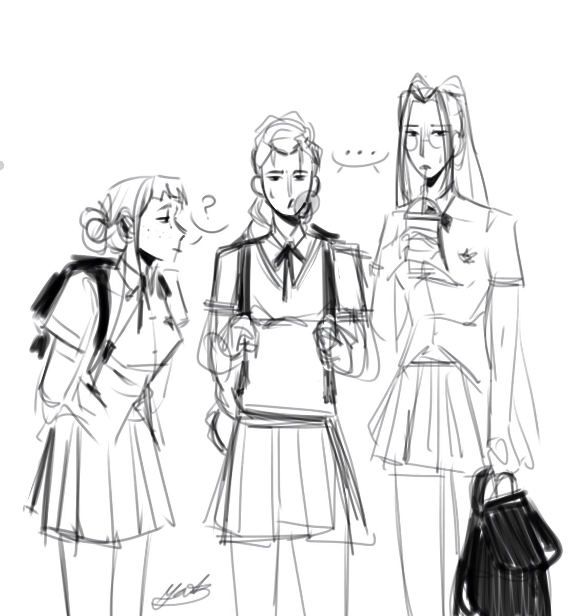 polytrix highschool au sketch