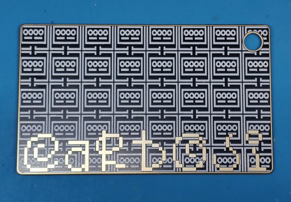 CardosiCustoms's tweet image. Updated my business cards, it not only tells you who I am and what I do, but it also has a metric ruler (only goes up to 8cm 😂) a resistor/capacitor footprint ruler, and it can be turned into a keychain! They also have real gold on 'em!