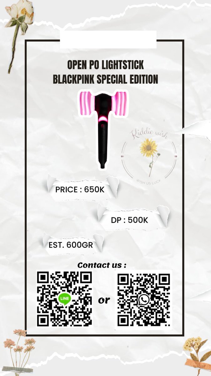 kiddiewishh's tweet photo. OPEN PRE-ORDER LIGHTSTICK BLACKPINK SPECIAL EDITION 🖤💗

💸650K DP 500K
Est. 600gr
Harga bersih INA✅️
🛫3-4 minggu
‼️CLOSED : 5 AGUSTUS‼️

Form order :  https://t.co/pkC3MbUyfW…

t. Wts wtb lightstick blackpink world tour deadline jisoo jennie rose lisa blink #zonajajan️️ https://t.co/4Q827Jm2ct