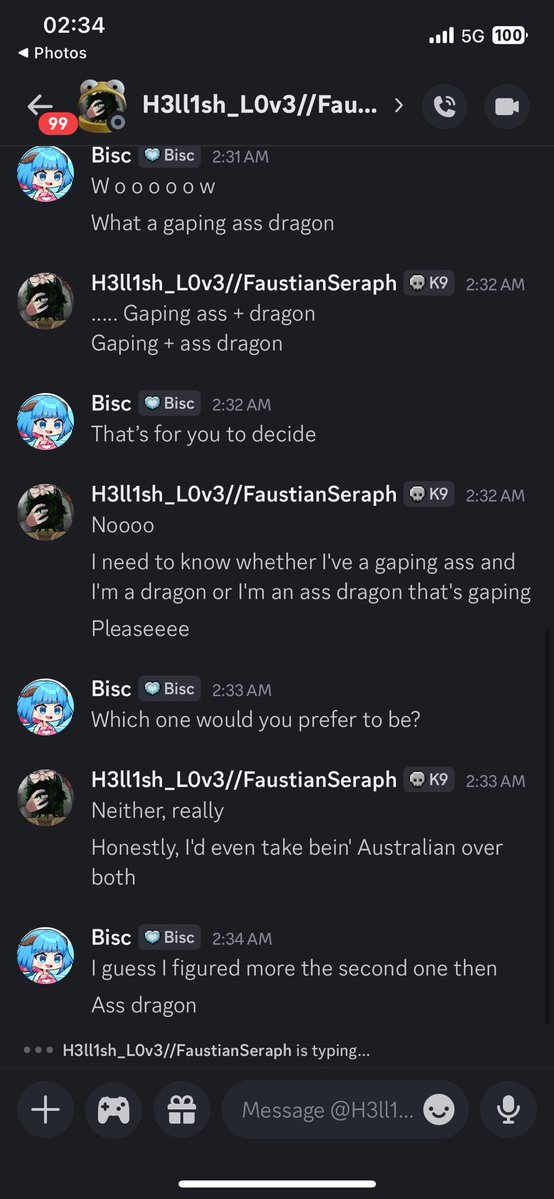 BiscuittheBisc's tweet image. If someone ever asked me to list the reasons I’m happy to be alive, conversations like this would definitely be on there