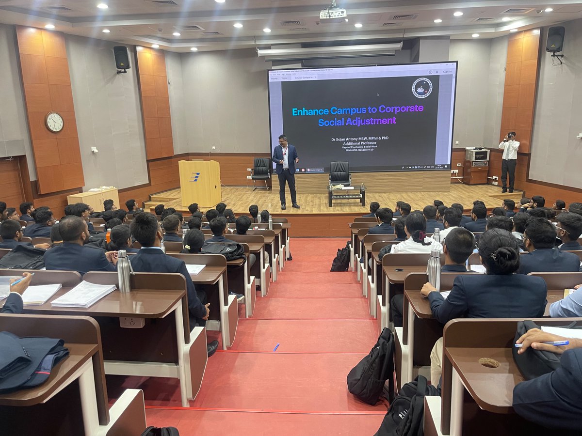 sojan47's tweet photo. Session on “campus to corporate social adjustment” for newly recruited engineers at BEL, Bengaluru, a soft way to promote mental health 🥰 https://t.co/zDfewaHteb