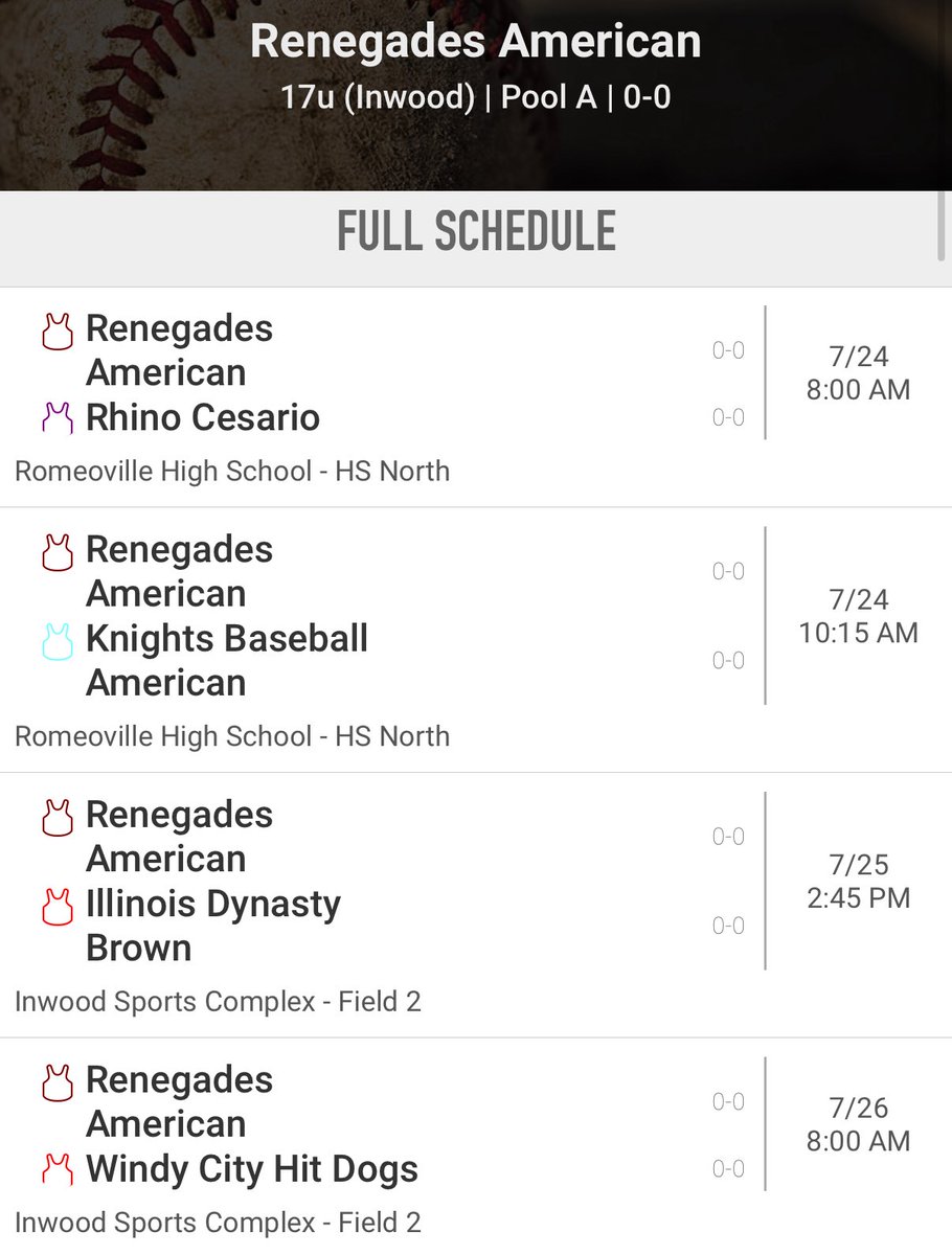Josh Kolton (@joshkolton20) on Twitter photo Updated schedule for this weekend in Joliet area. <a href="/PrimetimeIL/">Primetime</a> <a href="/PB_Uncommitted/">Prep Baseball Uncommitted</a> <a href="/PG_Uncommitted/">PG_Uncommitted</a> <a href="/BUncommitted/">Baseball_Uncommitted</a> <a href="/NapRenegades/">Naperville Renegades</a> Updated schedule for this weekend in Joliet area. <a href="/PrimetimeIL/">Primetime</a> <a href="/PB_Uncommitted/">Prep Baseball Uncommitted</a> <a href="/PG_Uncommitted/">PG_Uncommitted</a> <a href="/BUncommitted/">Baseball_Uncommitted</a> <a href="/NapRenegades/">Naperville Renegades</a>