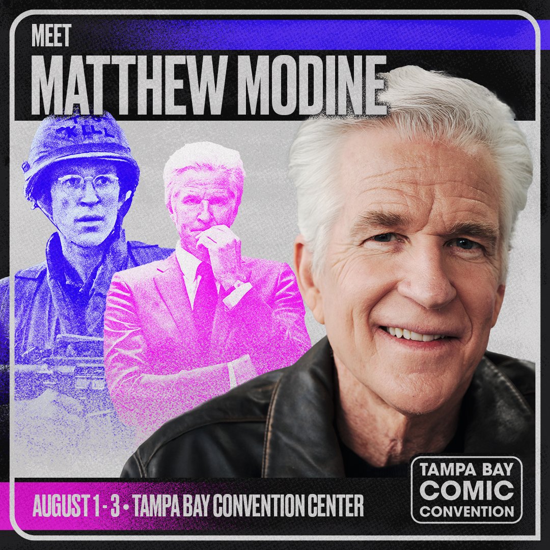 📣 Welcome <a href="/MatthewModine/">Matthew Modine</a> to Tampa Bay Comic Convention!!

📸 Photo ops are available now: bit.ly/40xyK15