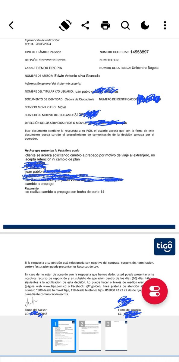 <a href="/sicsuper/">Superintendencia de Industria y Comercio 🇨🇴</a> <a href="/Tigo_Colombia/">Tigo Colombia</a> <a href="/DenunciasCo/">El Denunciante📣📝</a> <a href="/DenunciasColo/">Denunciascolombia</a> No les parece que obligar a pagar en sucursales en efectivo y no aceptar tarjetas hace parte de las estafas que luego realizan??No tenemos derecho a pagar por el medio que elijamos? En varias ocasiones han reconocido su error pero jamás resuelven y me siguen acosando
